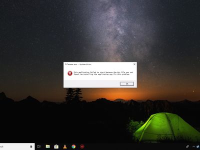 Non-specific DLL error message on Windows 10 desktop