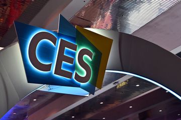 CES sign in event hall