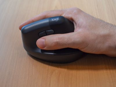 Logitech Lift vertical mouse in use.